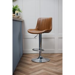 Westbury Brown Faux Leather Barstool