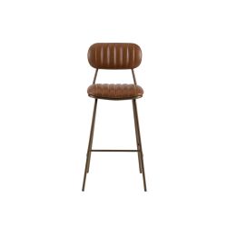 Bronx Brown Faux Leather Barstool