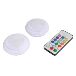 Tactix Color Changing Push Lights 2Pk With Remote