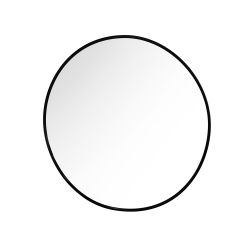 Round Wall Mirror Black 50Cm