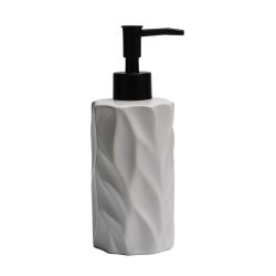 Shaped Ceramic Soap Dispenser White.