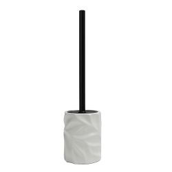 Shaped Ceramic Toilet Brush Holder White.