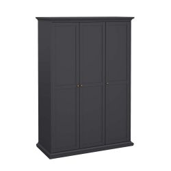 Monacco 3 Door Wardrobe Grey