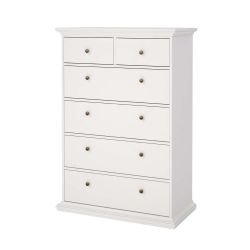 Monaco 6 Drawer Chest White
