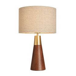 Warden Wood & Brass Table Lamp