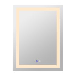 Rectangular shape LED frontlit mirror 60x80cm