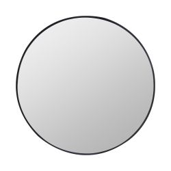 Round black frame mirror 70cm