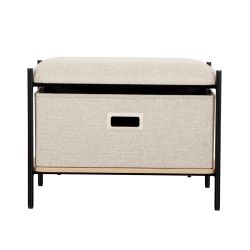 Alba Rectangular Ottoman Beige