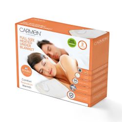 Full Size Double Heated Under Blanket with Overheat Protection White