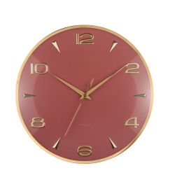 Wall clock Sienna Glow red ochre