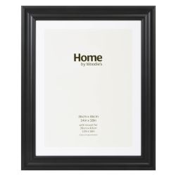 Black Scooped Wide Frame 14 x 18