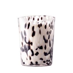 Confetti Murano Candle-Black & White