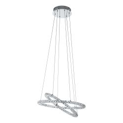 EGLO Varrazo Clear Glass Pendant Light Chrome