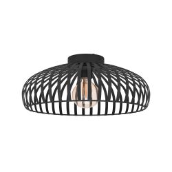 EGLO Mogano 3 Wireframe Black Flush Ceiling Light
