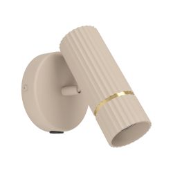 EGLO Caminia Sandy Steel Monochrome Wall Spotlight