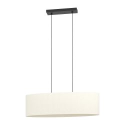 EGLO Febres White Fabric Shade Traditional Pendant
