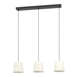 EGLO Febres White Fabric Shade 3 Light Pendant