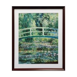 Waterliles With Bridge 40X50Cm Framed Print