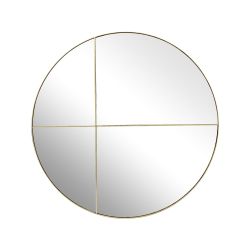 Metal Round Mirror 100x100x2.8Cm Gold