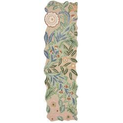 Bryony Shaped Floral Green 60X230