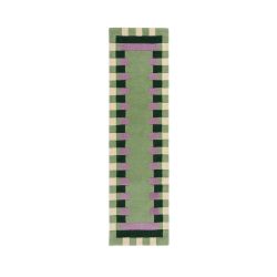 Kai Wool Border Green Purple 60X230