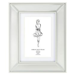 Bevelled Mirror Frame Silver 5x7 inch