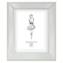 Bevelled Mirror Frame Silver 6x8 inch