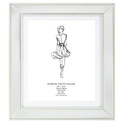 Bevelled Mirror Frame Silver 9x11 inch