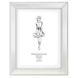 Bevelled Mirror Frame Silver 9.3x12.7 inch