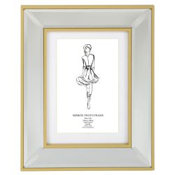 Bevelled Mirror Frame Gold 5x7 inch