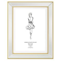 Bevelled Mirror Frame Gold 9.3x12.7 inch