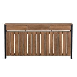 Margo Large Radiator Cover with 3 Drawers Dark Wood FSC