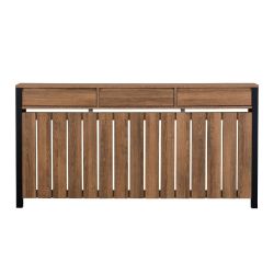Margo Large Radiator Cover with 3 Drawers Dark Wood FSC