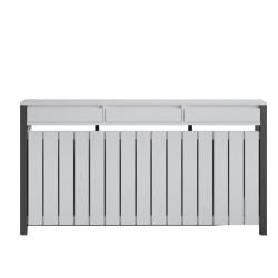 Margo Large Radiator Cover with 3 Drawers White FSC