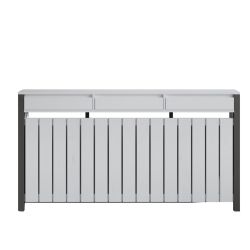 Margo Large Radiator Cover with 3 Drawers White FSC