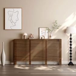 Milan Large Radiator Cover Dark Wood FSC