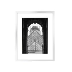 Silver Stainless Steel Box Frame 8x10 matted to 6x8