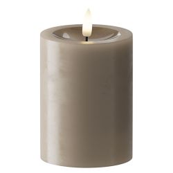 Mocha Pillar Candle 7.5x10cm