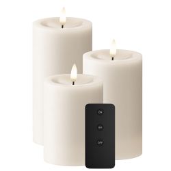 Cream Pillar Candle Giftbox