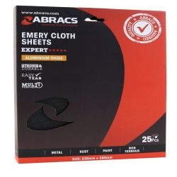 Abracs Emery Sheet 230Mm X 280Mm 280 Grit 25Pk