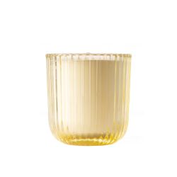 Ribbed Glass Candle Amber, Tobacco & Bergamot