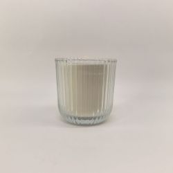 Ribbed Glass Candle CLEAR