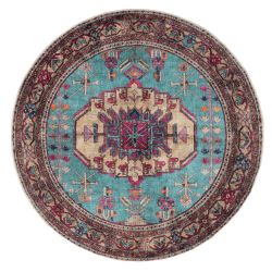 Flatwoven Washable Clarissa Multi Circular Rug - 180cm x 180cm