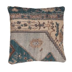 Flatwoven Washable Cyrus Blue Cushion - 50cm x 50cm