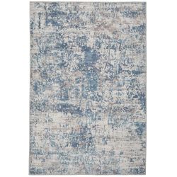Flatwoven Washable Dash Blue Rug - 80cm x 150cm