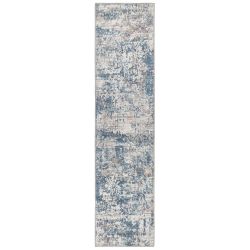 Flatwoven Washable Dash Blue Runner Rug - 60cm x 240cm
