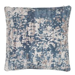 Flatwoven Washable Dash Blue Cushion - 50cm x 50cm