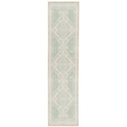 Flatwoven Washable Lottie Green Runner Rug - 60cm x 240cm