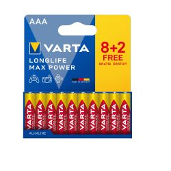 Varta AAA Longlife Max Power LR03 Alkaline Batteries Pack of 10