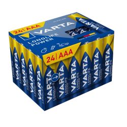 Varta AAA Longlife Power Alkaline Battery LR03 Cube Pack of 24